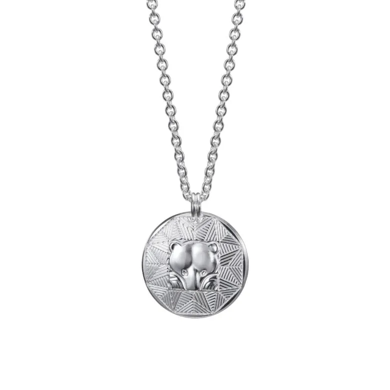 Kalevala Amuletti Pohjankarhu iso riipus, hopea