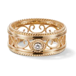 Kalevala Filigraani sormus, 14K keltakulta, 0,06ct, Kalevala Love, 141000503D