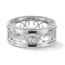 Kalevala Filigraani sormus, 14K valkokulta, 0,06ct, Kalevala Love, 541000503D