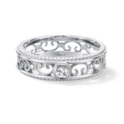 Kalevala Filigraani sormus, 14K valkokulta, 0,06ct, Kalevala Love, 541000501D