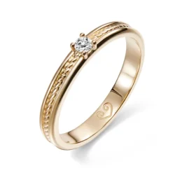 Kalevala Ikiaikainen sormus, 14K keltakultaa, 0,06ct, Kalevala Love, 141000115D