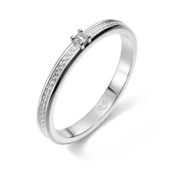Kalevala Ikiaikainen sormus, 14K valkokultaa, 0,02ct, Kalevala Love, 541000111D