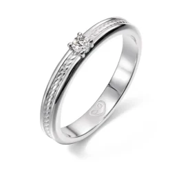 Kalevala Ikiaikainen sormus, 14K valkokultaa, 0,06ct, Kalevala Love, 541000115D