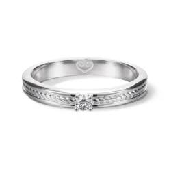 Kalevala Ikiaikainen sormus, 14K valkokultaa, 0,06ct, Kalevala Love, 541000115D