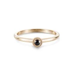 Kalevala Valittu sormus, 14K keltakultaa, musta timantti 0,06ct, Kalevala Love, 141000001B
