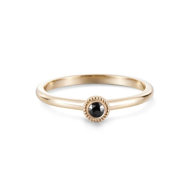 Kalevala Valittu sormus, 14K keltakultaa, musta timantti 0,06ct, Kalevala Love, 141000001B
