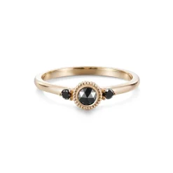 Kalevala Valittu sormus, 14K keltakultaa, mustat timantit 0,23ct, Kalevala Love, 141000003B