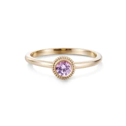 Kalevala Valittu sormus, 14K keltakultaa, pinkki safiiri, Kalevala Love, 141000002S