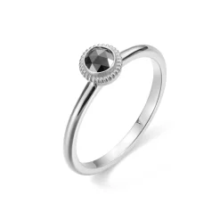 Kalevala Valittu sormus, 14K valkokultaa, musta timantti 0,20ct, Kalevala Love, 541000002B