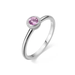 Kalevala Valittu sormus, 14K valkokultaa, pinkki safiiri, Kalevala Love, 541000002S