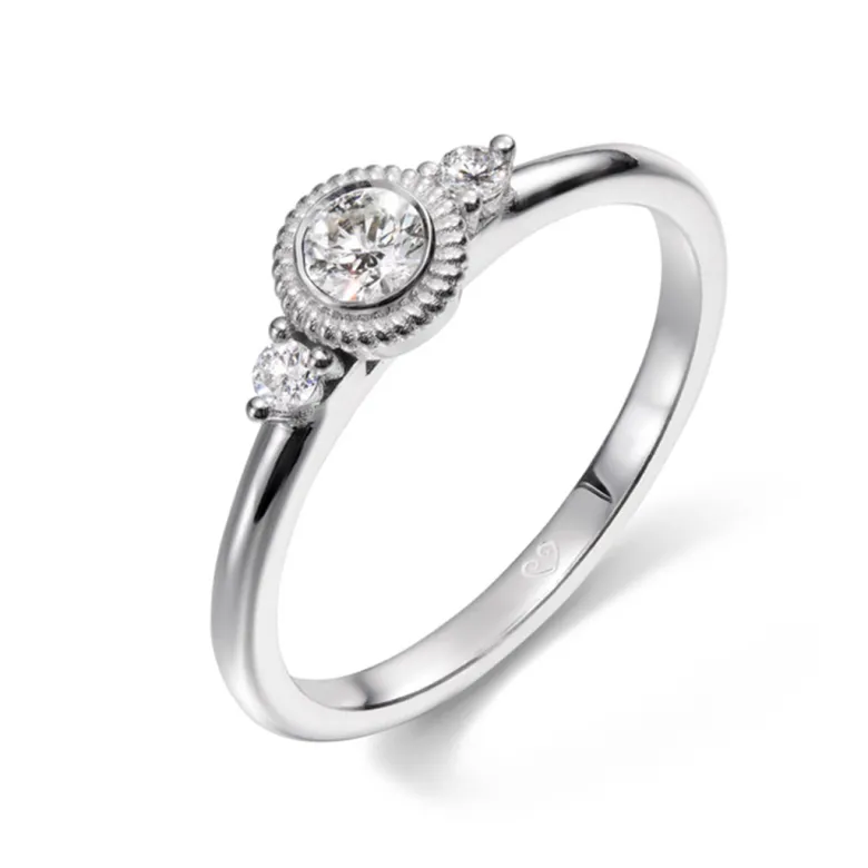Kalevala Valittu sormus, 14K valkokultaa, 0,23ct, Kalevala Love, 541000003D