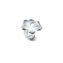 Kalevala x Marimekko Unikko ear cuff, hopeaa
