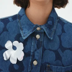 Kalevala x Marimekko Unikko rintakoru, hopea