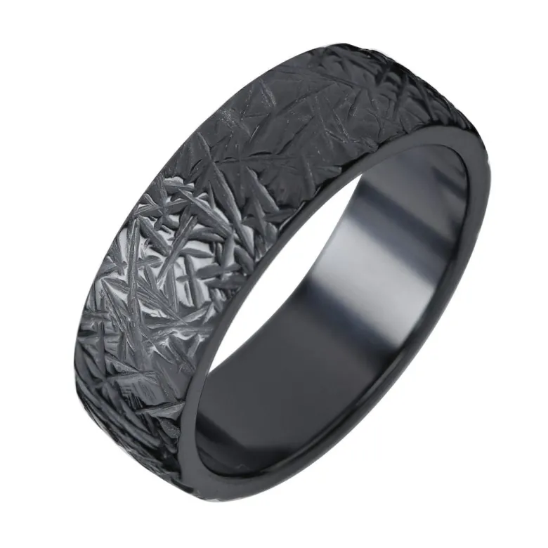 Kohinoor Duetto Black Edition, Ice kihlasormus, 7 mm, musta zirkonium 006-815