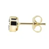 Kultaiset korvakorut 4mm kirkkaalla zirkoniakivellä, 14K keltakulta