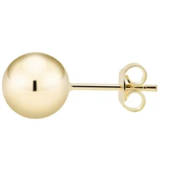 Kultaiset pallokorvakorut, 8mm pallo, 14K keltakulta