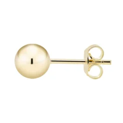 Kultaiset pallokorvakorut, 5mm pallo, 14K keltakulta