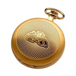 Leijona Pocket Watch, keltakullattu ja kuvioitu, 5531-43 taskukello