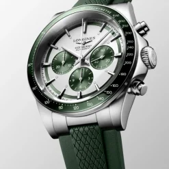 Longines Conquest Chronograph, 42mm, rannekello L38354029