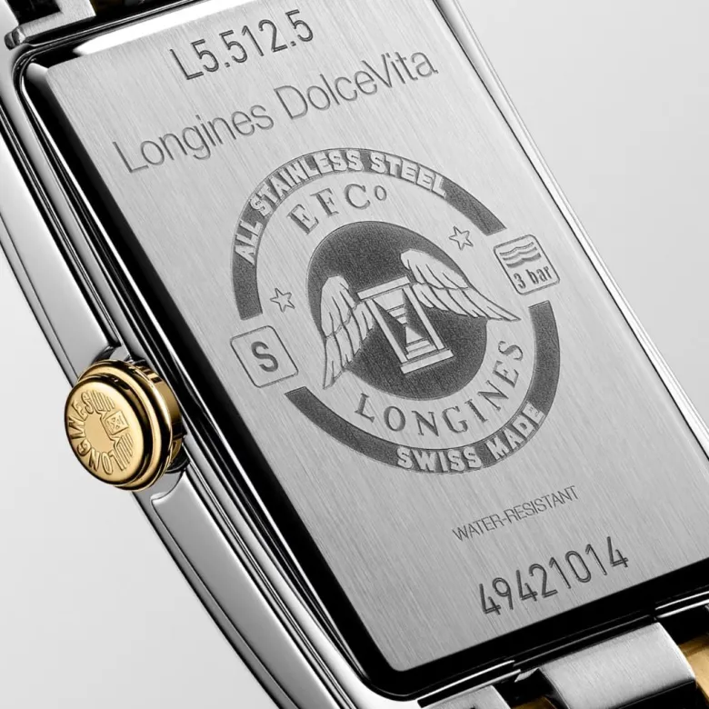 Longines DolceVita, keltakulta ja timantit, 23,3mm, rannekello L55125787