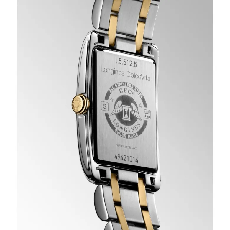 Longines DolceVita, keltakulta ja timantit, 23,3mm, rannekello L55125787