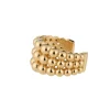 Lumoava Aika ear cuff korvakorut, keltakullattua hopeaa