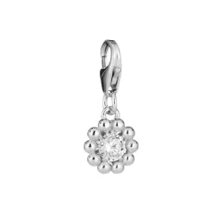 Lumoava Daisy charm, hopeaa