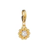 Lumoava Daisy charm, keltakullattua hopeaa