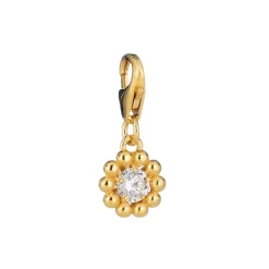 Lumoava Daisy charm, keltakullattua hopeaa