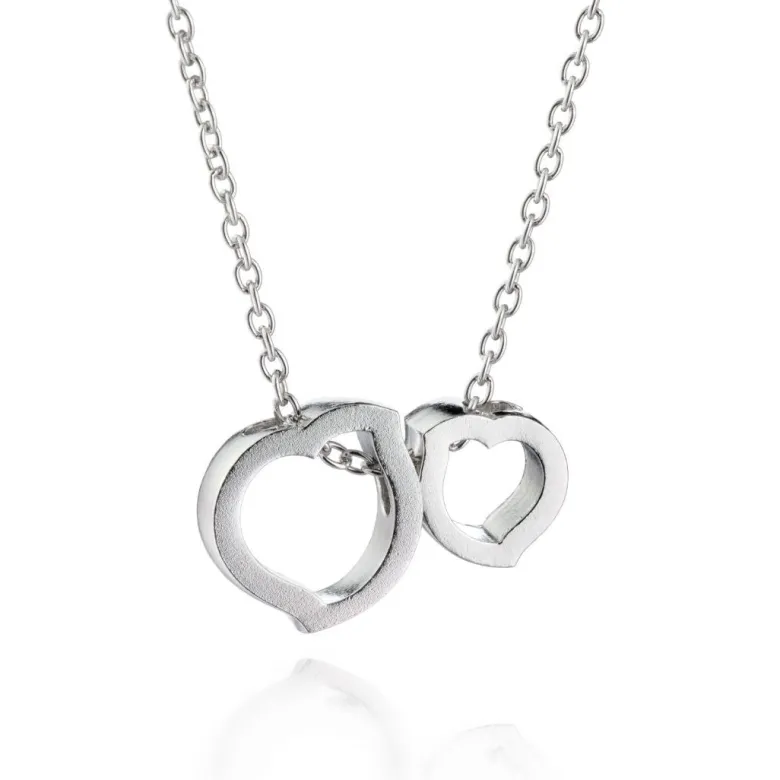 Lumoava Hali riipus, irrotettavat sydämet, hopeaa