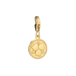 Lumoava Penny Charm, keltakullattua hopeaa