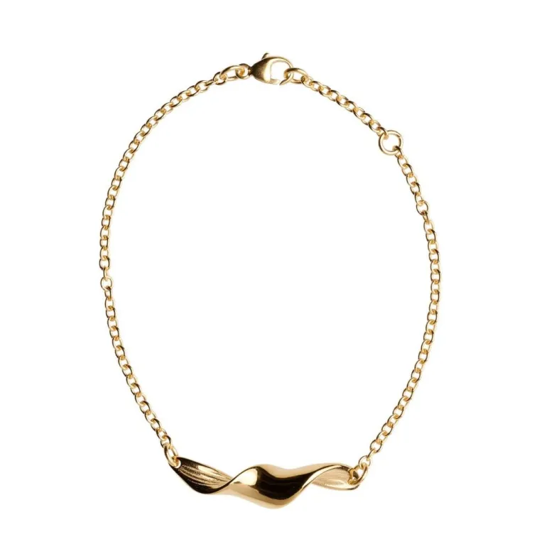 Lumoava Studio Mood Twisted rannekoru, keltakullattu pronssi, LS63250100000