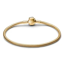Pandora Disney Beauty and the Beast Enchanted Rose Snake Chain rannekoru, keltakullattu 564019C01