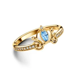 Pandora Disney Cinderella's Carriage sormus, keltakullattu, 163059C01