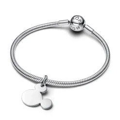 Pandora Disney Mickey Mouse Engravable hela, hopea, 793994C00