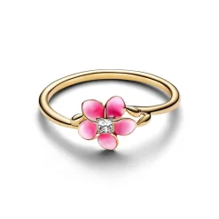 Pandora Disney Moana Flower sormus, keltakullattu, 163844C01