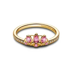 Pandora Disney Princess Rapunzel Tiara sormus, keltakullattu, 163651C01