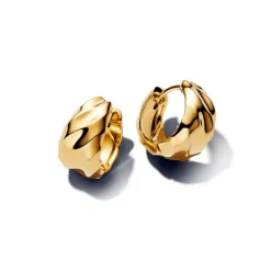Pandora Essence Rippled rengaskorvakorut, keltakullattu, 263874C00