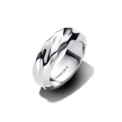 Pandora Essence Rippled Wide Band sormus, hopea, 193886C00