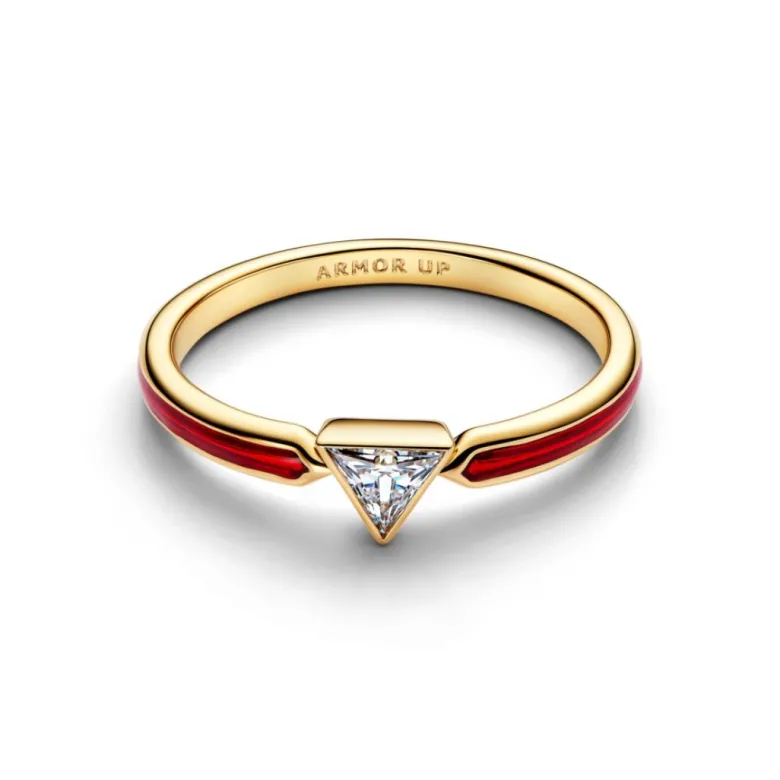 Pandora Marvel Iron Man sormus, keltakullattu, 164211C01
