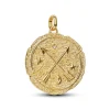 Pandora ME Crossing Arrows Oversized Medallion hela, keltakullattu, 764084C01