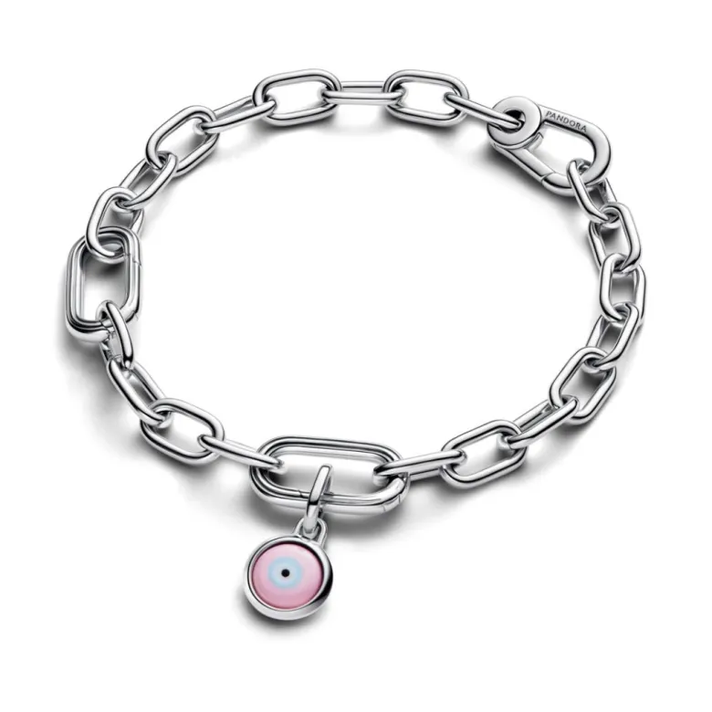 Pandora ME Engravable Evil Eye Murano Glass Mini hela, hopea, 793693C00