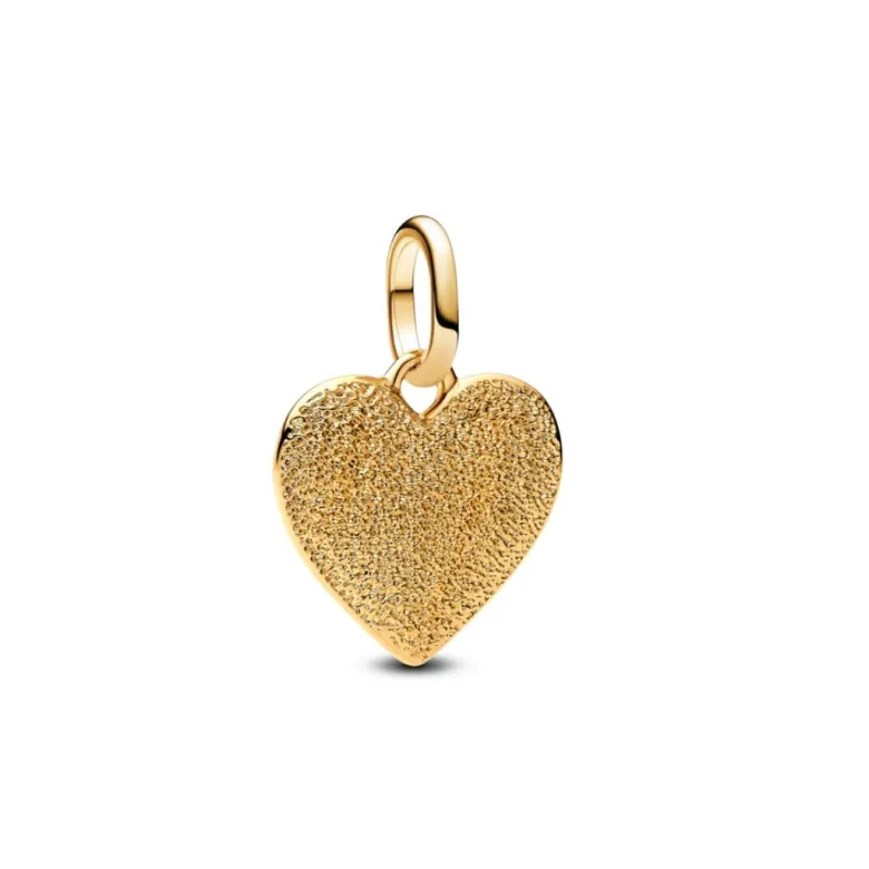 Pandora ME Engravable Heart Medallion hela, keltakullattu, 763824C00