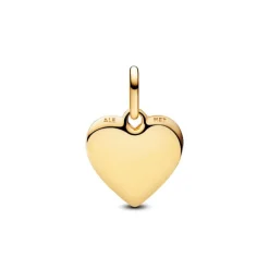 Pandora ME Engravable Heart Medallion hela, keltakullattu, 763824C00