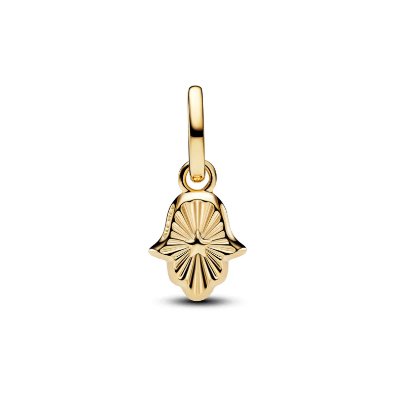 Pandora ME Green Hamsa Hand Mini hela, keltakullattu, 764612C01