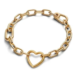 Pandora ME Heart Openable Link hela, keltakullattu, 760081C00