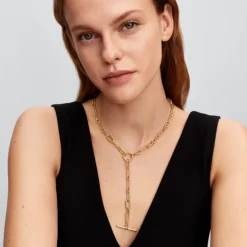 Pandora ME Link Chain Y kaulakoru, keltakullattu, 364809C00-45
