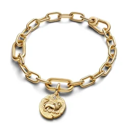 Pandora ME Lion Medallion hela, keltakullattu, 763974C01