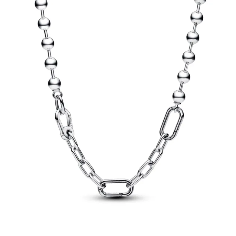 Pandora ME Metal Bead & Link Chain kaulakoru, hopea, 392799C00-45