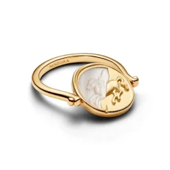 Pandora ME Pegasus Reversible Medallion sormus, keltakullattu, 164812C01